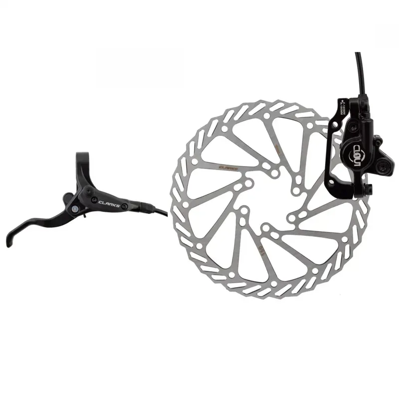 Clarks Clout-1 Rear 160mm Hydraulic Disk Brake Set in Black