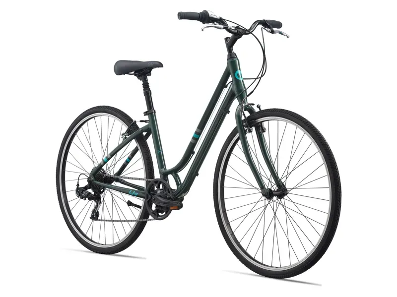 Liv Flourish 4 Hybrid Bike in Trekking Green-1