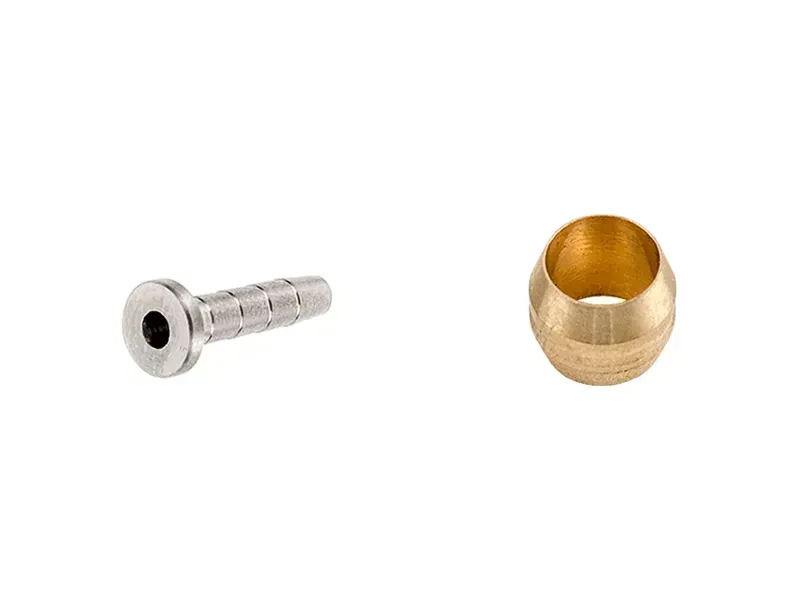 Shimano BH90 Olive and Barb Brake Hose Pair in Brass